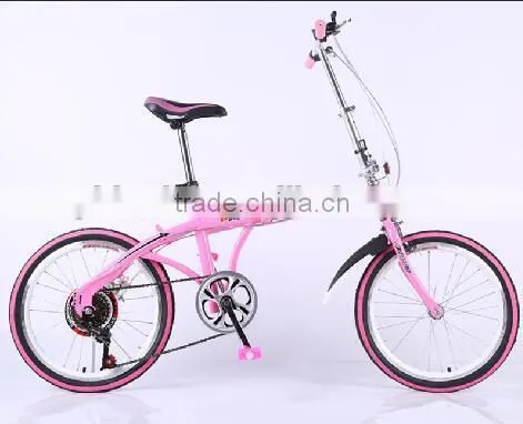 16-inch Folding Bike High-carbon Steel Bike Woman V Brake Student Bike