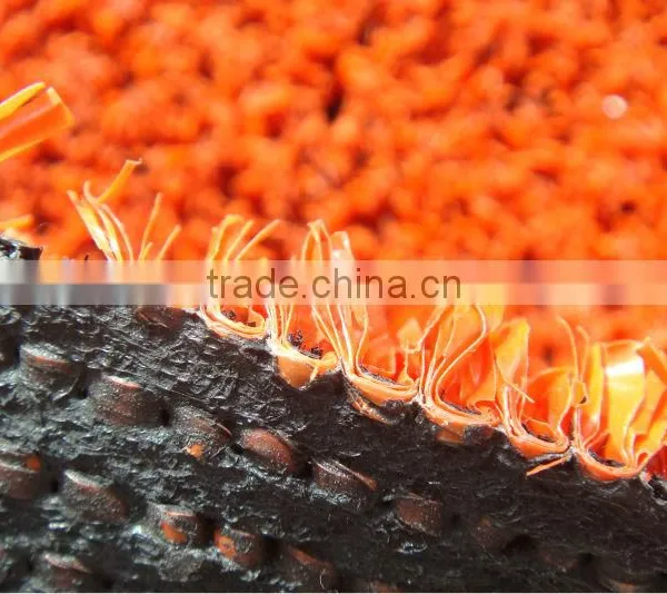 Hot Red Color Grass for Tennis Game , Tennis Sports Surface Fake Lawns Mini Sports Artificial Turf