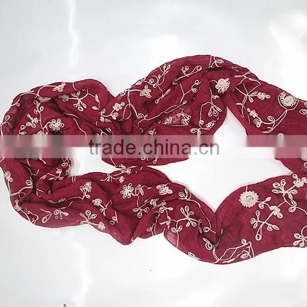 Pink Emboss Fashin Flower Scarf photo-4