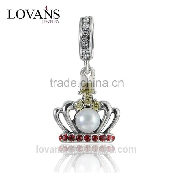 Crown Shape Designs Pearl Pendant For Girl Bracelet Jewelry