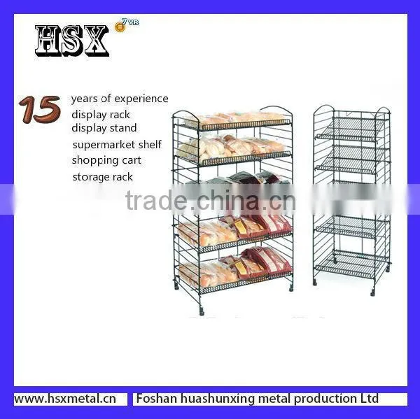 Metal Floor Bread Stand Display /wall Rack HSX-S249 photo-3