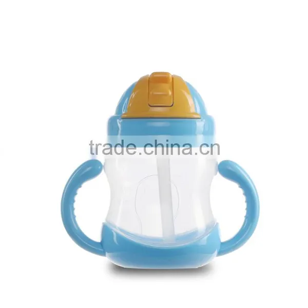 8oz Water Drinking Bottle Plastic Bottles Baby Cup With Handles photo-2