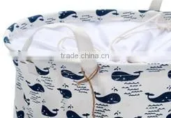 Bathroom Cheap Waterproof Dirty Clothes Polyester Drawstring Laundry Basket photo-2