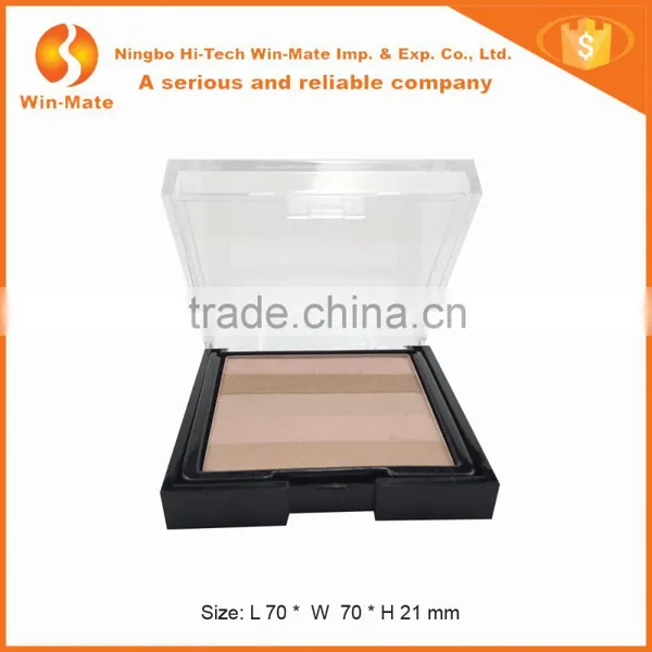 High Custom Multi-Colored Makeup Blush Powder In Plastic Square Case