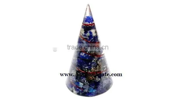Lapis Orgone Antenna : Antenna : Lapiz Lazule Copper Wire Wrapped Orgone Antenna photo-2