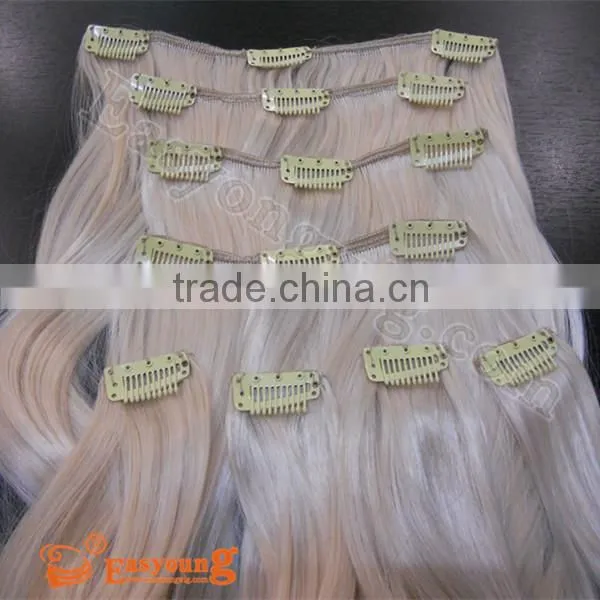 Body Wave Curly Blonde Synthetic Hair Extensions , Clip in Hair Extensions photo-2