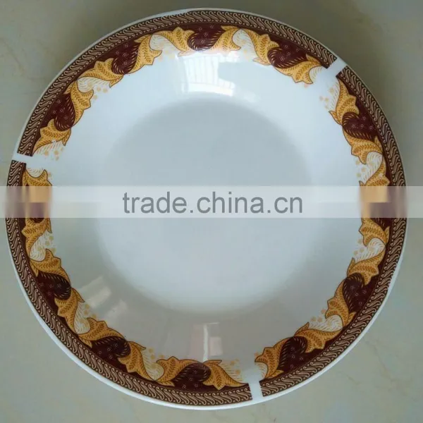 9.25 Inch Edgefold Porcelain Plate , Hotel and Restaurant Porcelain Dinner Plate photo-2
