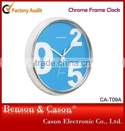 Chrome Frame Wall Clock for Round Shape photo-2