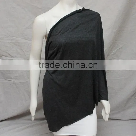 Premium Quality Italy Fashion Super Soft Rayon Spandex Black Nursing Wrap Scarf Cover photo-2