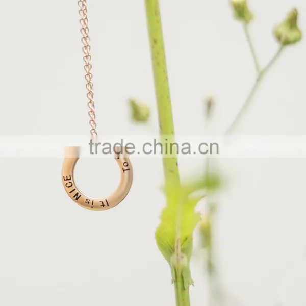 China Jewelry Wholesale Stainless Steel Engraved Circle Charm photo-2