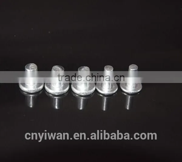 Blind Rivet Flat Head Semi Tubular Shoulder Solid Aluminum Rivet