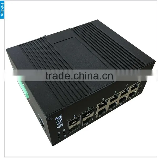 4x1000M FX(SFP Slot) + 8x10/100/1000MBase TX Full Gigabit Industrial Switch IP-Camera, Intelligent Transportation I712A photo-4
