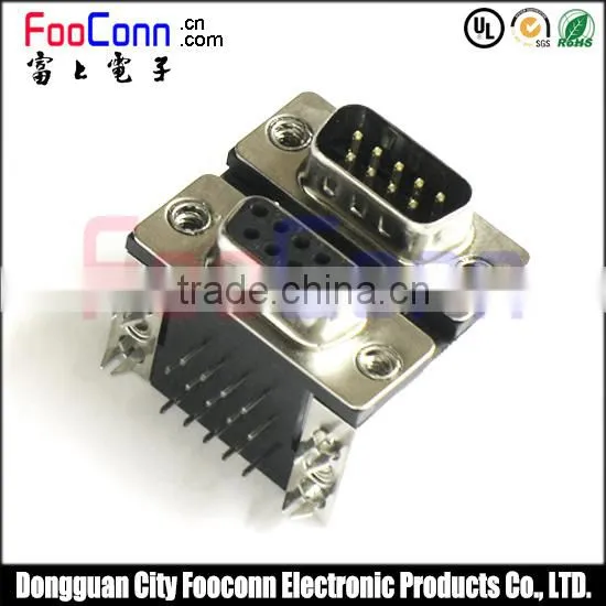 Quality Assurance D-SUB Connector, 9 Pin Right Angle Connector Dual Port photo-4