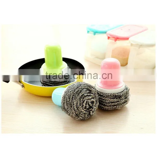 Kitchen Handle Pot Round Stainless Steel Wire Brush photo-4