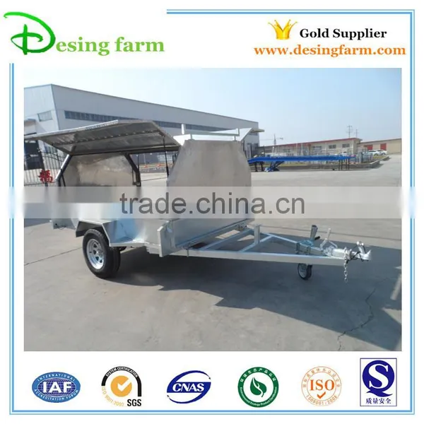 Galvanized Box Trailer With Mesh Cage for Sale photo-2