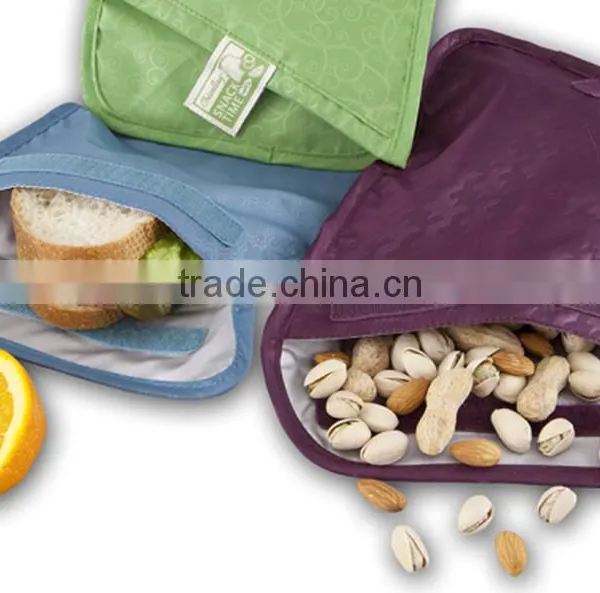 Insulated Reusable Sandwich Bag Lunch Snack Bento Picnic Pouch photo-3