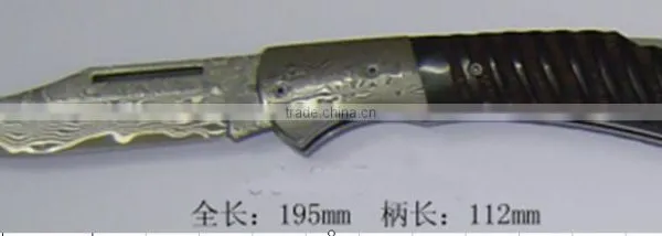Stainless Steel 1pc Damascus Laguiole Folding Knife photo-5