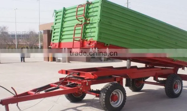 Hot Sale Euro Style Tractor Use Hydraulic 8 Tons,heavy Duty Farm Tipping Trailer, Rear and Side Tipping With CE photo-5