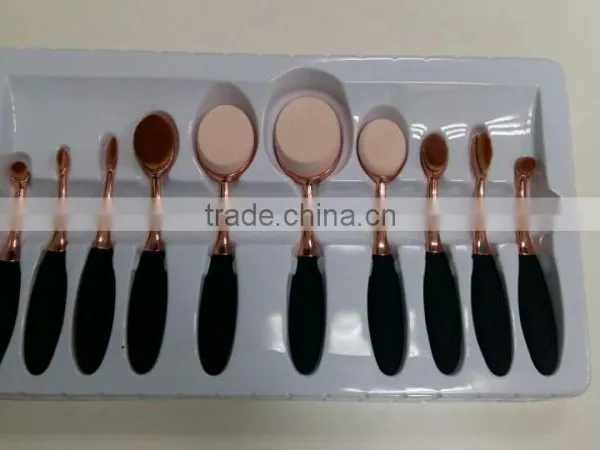 10pcs Beauty Toothbrush Shaped Foundation Power Makeup Oval Cream Puff Brushes photo-6
