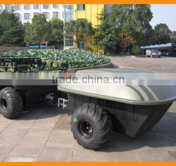 300kgs Capacity ATV Tow Behind Trailer 2 Wheel Rear Trailer for Amphibious Vehicle Accessary photo-5