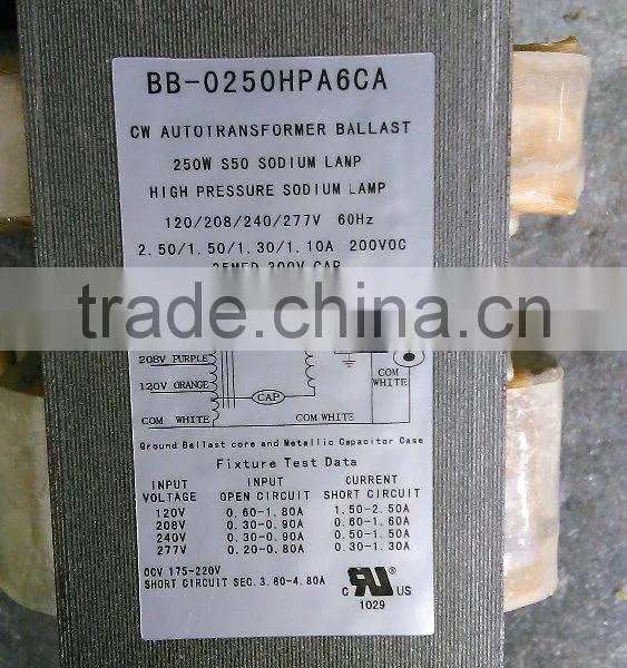 Three / Four / Five Tap Supply Voltage HPS High Pressure Sodium Lamp CWA HID Magnetic Ballast Kit for Flood Light / Street Light photo-3