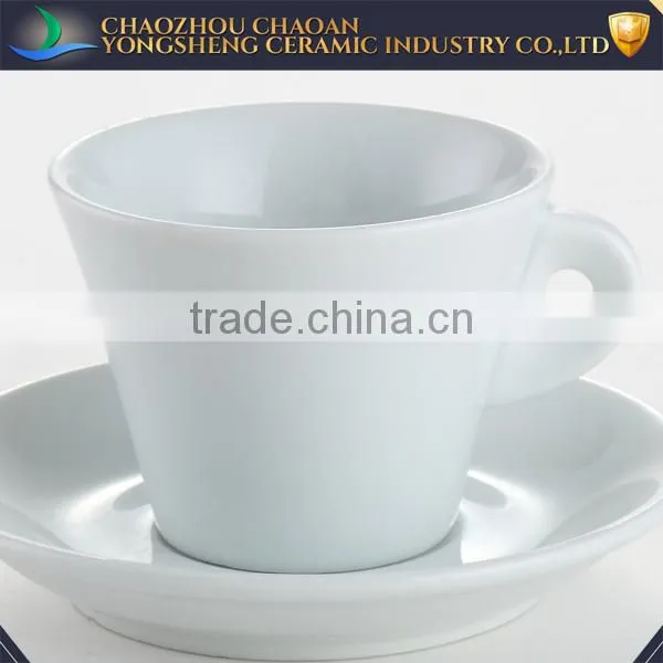 White Ceramic Espresso Cup Set Coffee Cup and Sauser Customized Logo photo-6