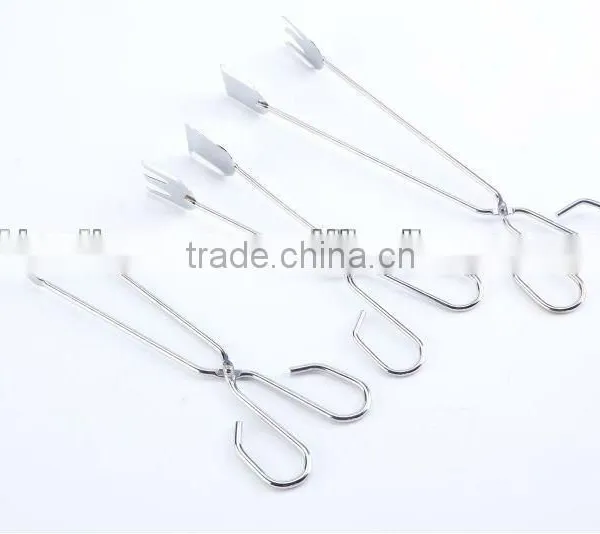 BBQ Food Tongs Salad Tongs Iron Food Tongs Silicone Tongs photo-6