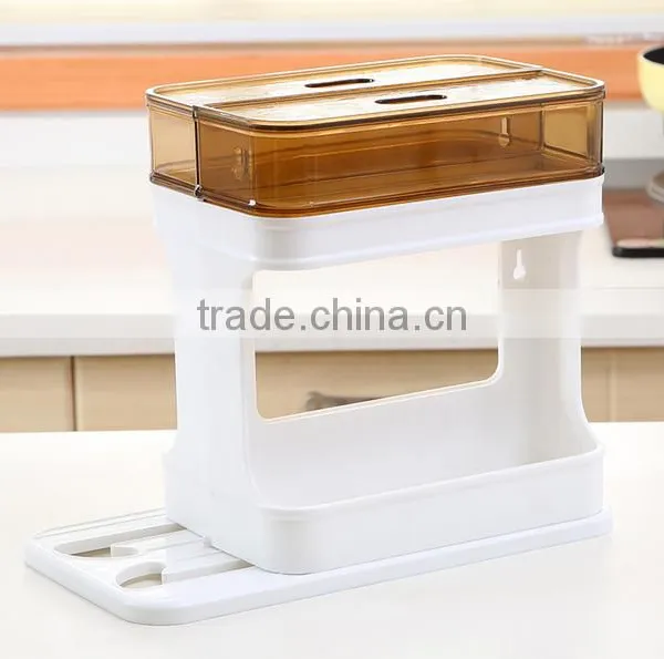 Wholesale Plastic Multifuction Bottle Storage Box for Kitchen photo-3