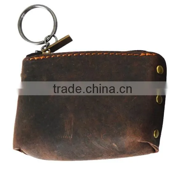 Full Grain Leather Wallet Men Coin Purse From Italy With Card Holder photo-6
