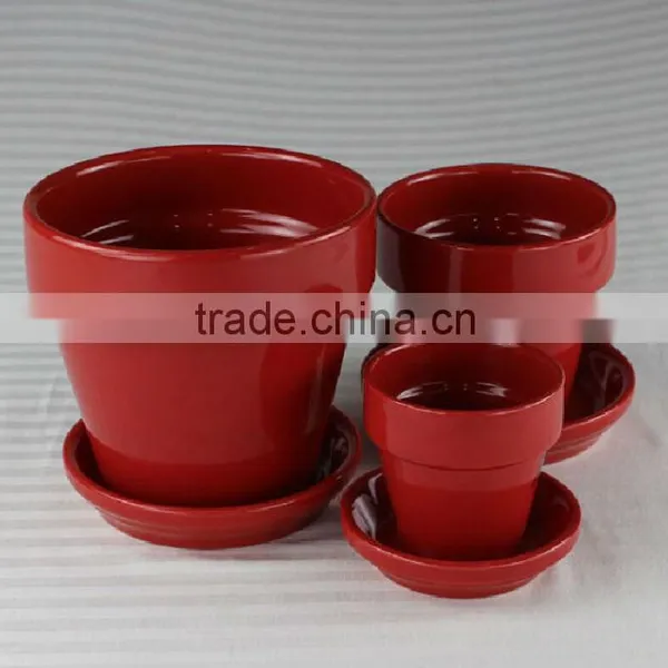 4 Inch Ceramic Small Flower Pot With Colors photo-2