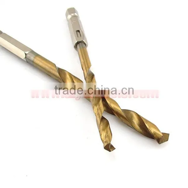 13pcs/set Titanium Coated HSS Twist Drill Bit Set for Metal Power Tools Drill Accessories With 1/4" Hex Shank photo-4