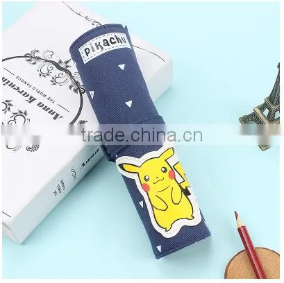 Simple Pencil Case Can Print Portable Pencil Bag Stationery Bag Roll Curtain for Students photo-4
