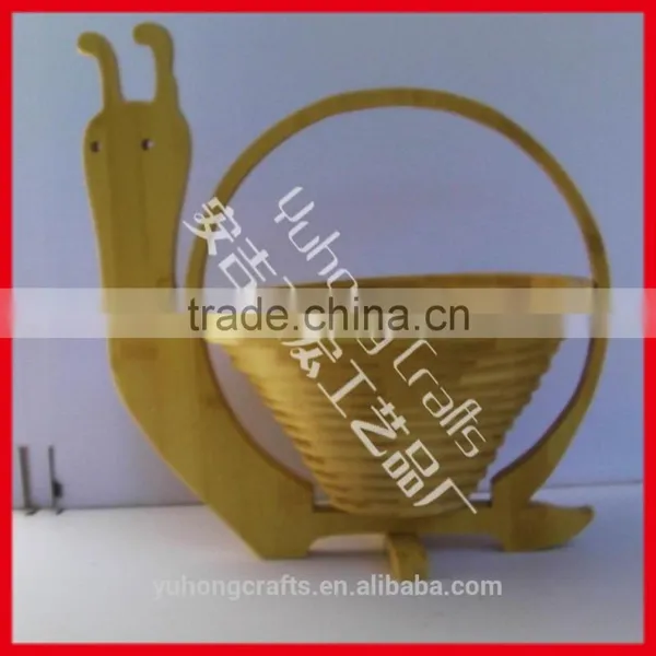 Lovely Shape Bamboo Folding Fruit Basket photo-3
