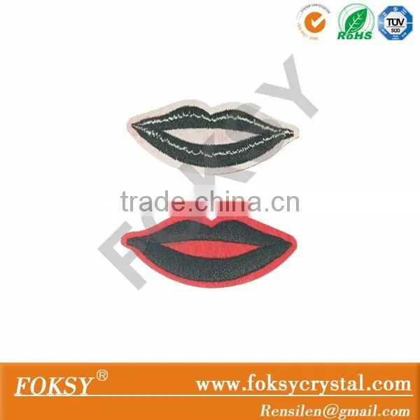 Gothic Lip Embroidered Patch Motif for Garment