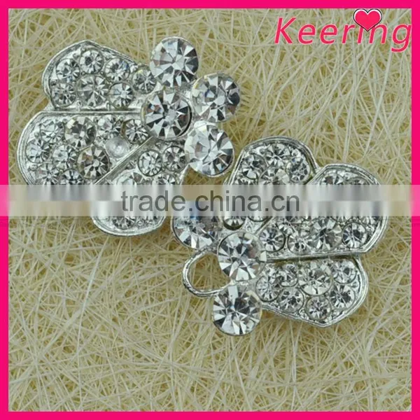 Fashionable Wholesale Crystal Color Flower Rhinestone Metal Button WBK-1502 photo-4