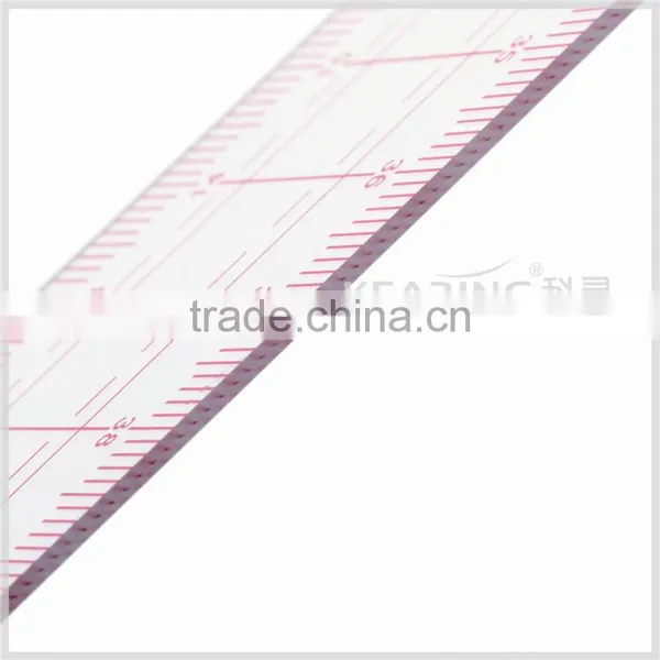 Kearing 3*50cm Sandwich Line Plastic Transparent Fashion Design Ruler For Patchwork photo-2