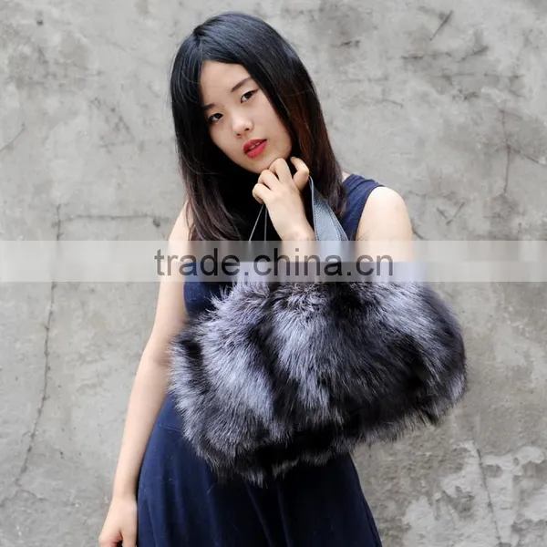 CX-H-17E High Quality Women Real Fox Fur Handbag photo-5