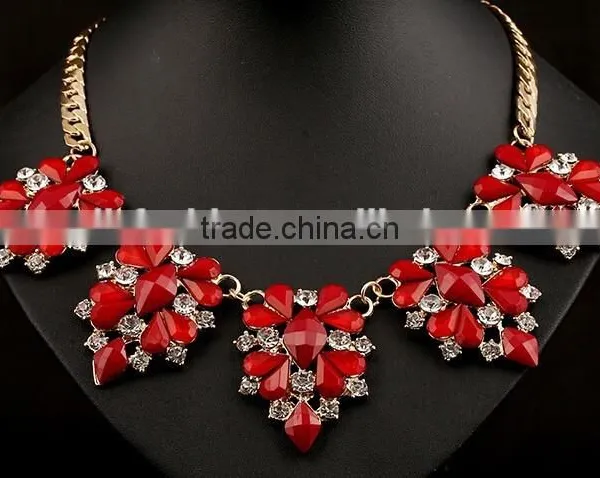 Fancy Design US Latest Women Acrylic Crystal Necklace