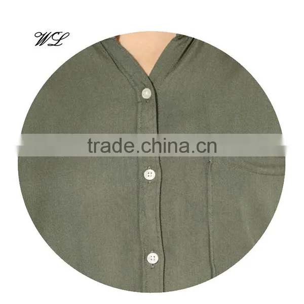 Ladies Brand Designs 100% Cotton Blouse in Bulk Linen Shirts photo-5