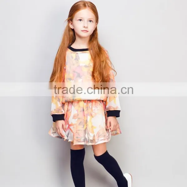 Stock Available! COOL KID ZONE 2016 Fashion Kids Autumn Clothes Girl Dress Suit 4 to 14 Years Old Kids Girl Autumn Dress photo-3