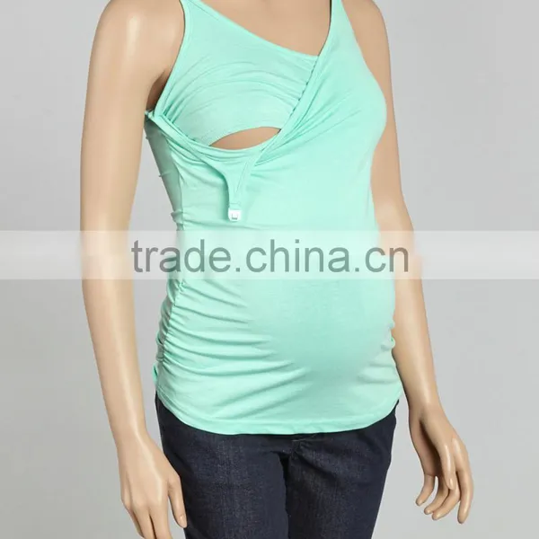 New Arrival Seafoam Maternity Tops With Bra And Tank Mateinity Tees Women Clothes WT80817-26 photo-2