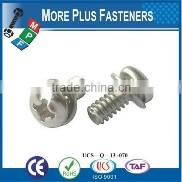 Made in Taiwan Black Head Trim Bright Zinc Plated Stainless Steel Philips Pan Head SEMS Screw photo-4