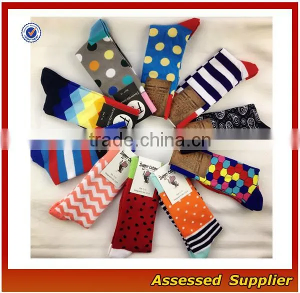 FXS141 Wholesale Custom Cotton Happy Business Mens Dress Socks photo-4