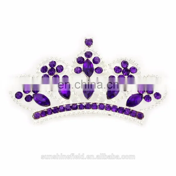 2016 Trendy Alloy Rhinestone Tiara Clear Crystal for Accessories With Good Plating photo-2