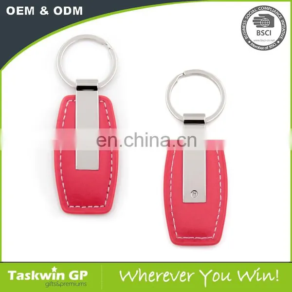 Good Quality Promotional Custom Leather Keychain and Metal Keyring photo-3