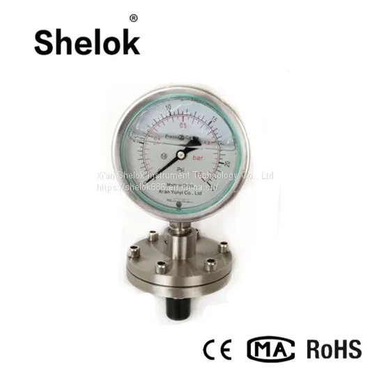 Mpa/mbar Capillary Diaphragm Pressure Gauge photo-2