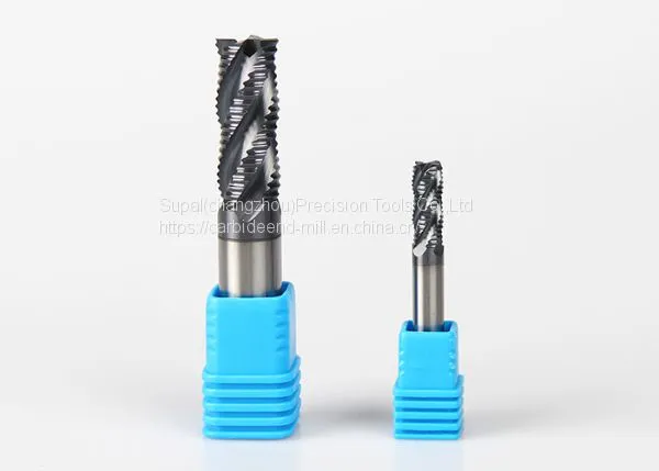 3 / 4 FLUTE SOLID CARBIDE Fresa per Sgrossatura COARSE PITCH PROGRESSIVE UNEQUAL INDEX ROUGHING SINGLE END MILLS photo-4