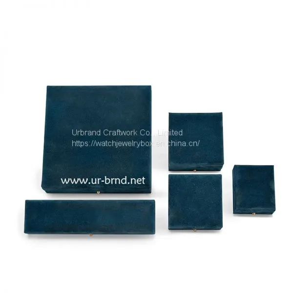 Custom Wholesale Velvet Jewellery Box Necklace Bangle Bracelet Ring Set Jewelry Packaging photo-5