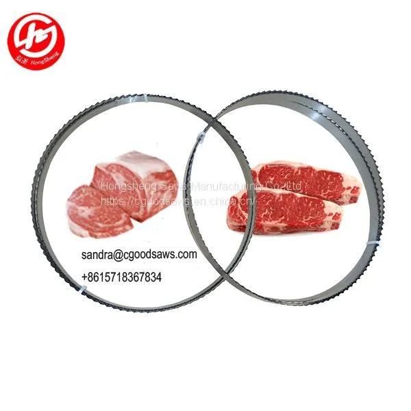 0.56*13/16/19 Meat/bone Band Saws Blade Length 1650mm for Frozen Bone Meat Cutting photo-2
