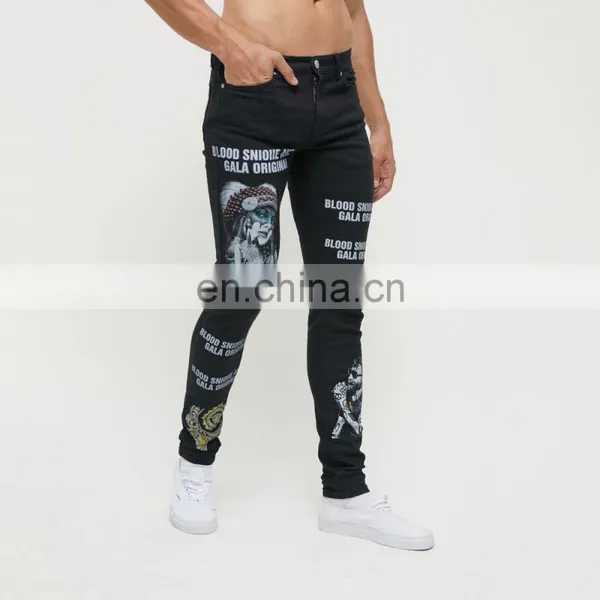 DiZNEW Bulk Trendy Men Digital Print Jeans Denim Men's Pants Men Jeans Pants photo-5
